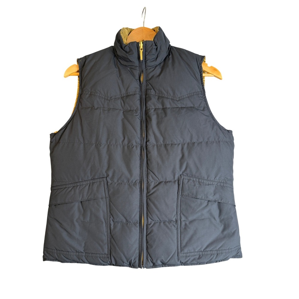 Ralph Lauren Navy Blue Quilted Down Puffer Vest Womens S Preppy Equestrian Gorp